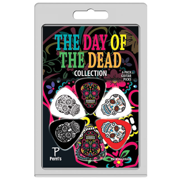 Perris LPPP04 6-Pack “The Day of the Dead” Licensed Guitar Picks Pack at Anthony's Music Retail, Music Lesson and Repair NSW
