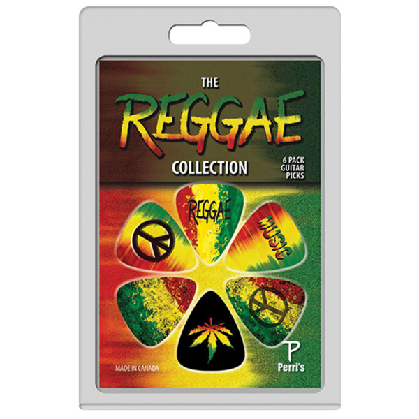 Perris LPPP03 6-Pack “The Reggae Collection” Licensed Guitar Picks Pack at Anthony's Music Retail, Music Lesson and Repair NSW