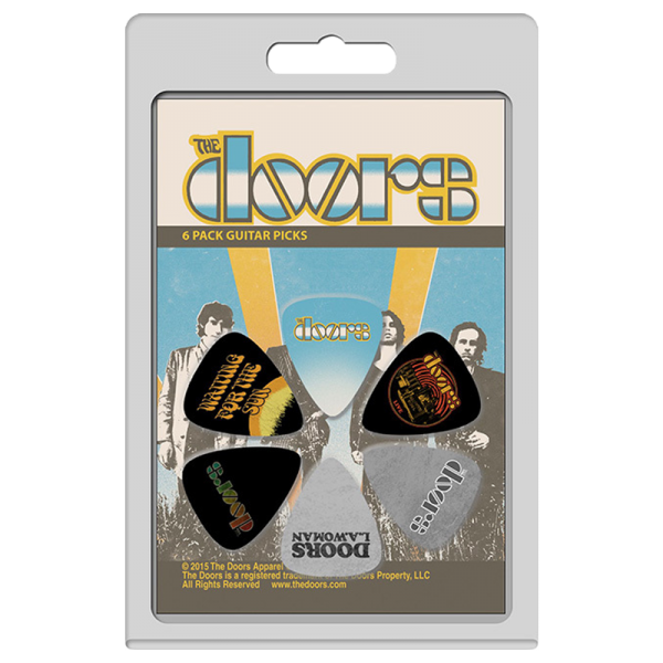 Perris LPTD2 6-Pack The Doors Licensed Guitar Picks Pack at Anthony's Music Retail, Music Lesson and Repair NSW