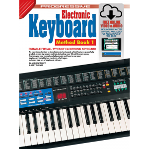Progressive Keyboard Method 1 Book/Online Video & Audio at Anthony's Music Retail, Music Lesson and Repair NSW