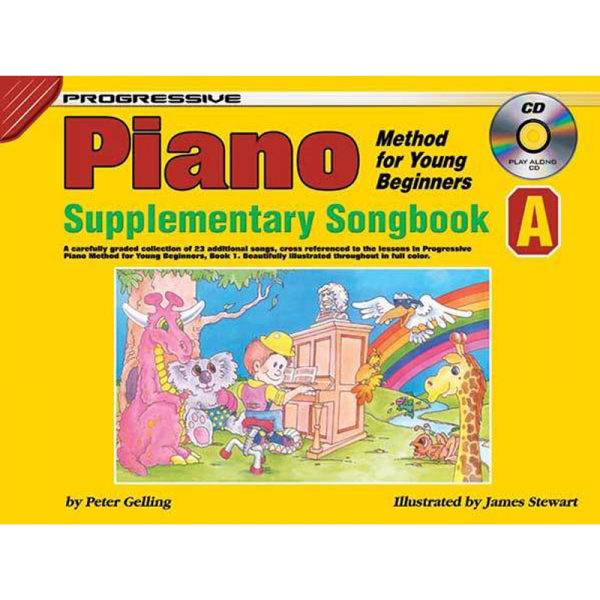Progressive Piano Method for Young Beginners Supplementary Songbook A Book/CD at Anthony's Music Retail, Music Lesson and Repair NSW