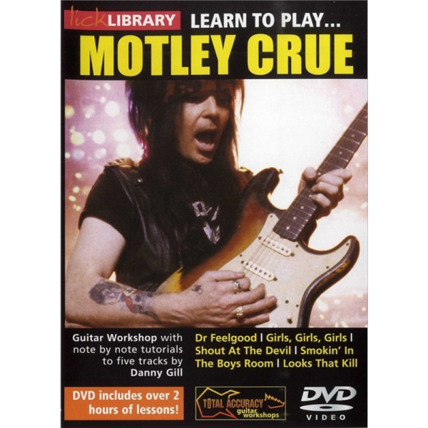 Lick Library Learn To Play Motley Crue Dvd  at Anthony's Music Retail, Music Lesson and Repair NSW