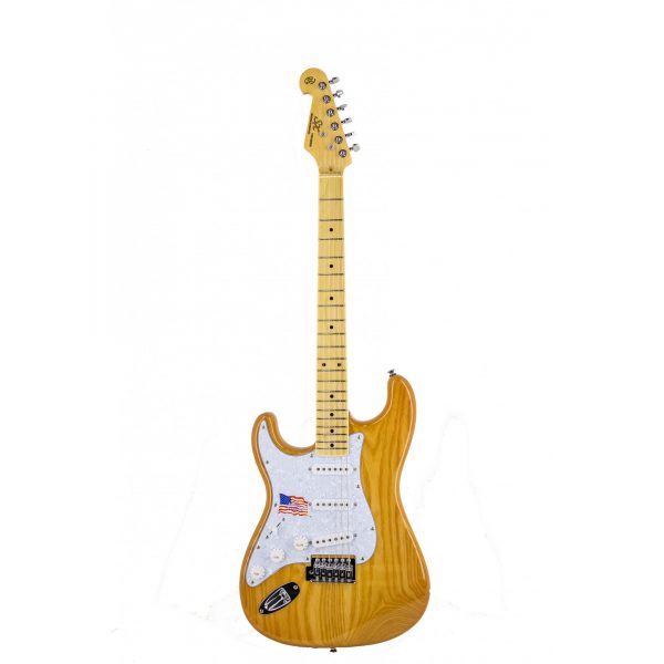 SX ASH2MLH Ash Series Left Handed Strat Style Electric Guitar in Natural Ash  at Anthony's Music Retail, Music Lesson and Repair NSW