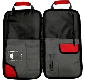 Vic Firth VFSBAG4 Stick Bag Grey w/Red Trim  at Anthony's Music Retail, Music Lesson and Repair NSW