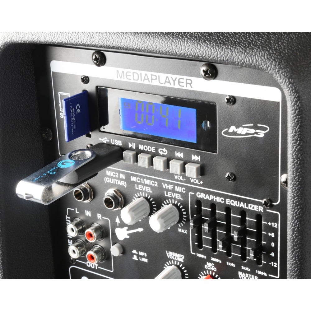Vonyx AP1500BP - 15 Battery Speaker w/ 2x Microphones 800W - DJ City
