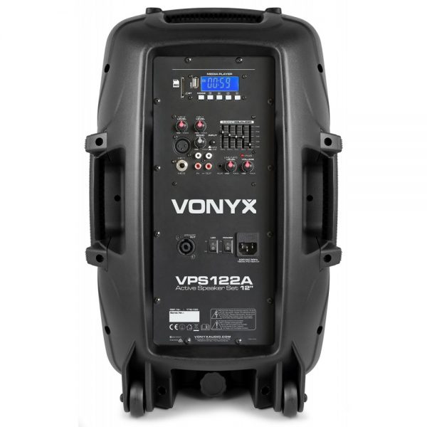 Vonyx VPS122A 800W Speaker Set with Stands (Pair) at Anthony's Music Retail, Music Lesson and Repair NSW