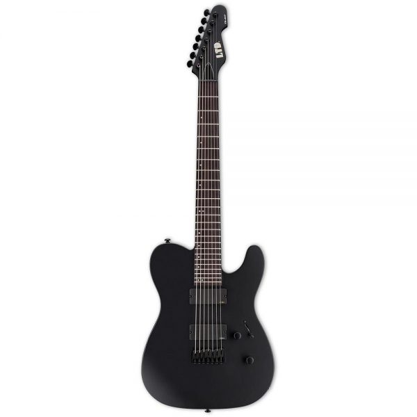 ESP LTD LTE-417BLKS TE-Series Electric Guitar 7-String in Black Satin at Anthony's Music Retail, Music Lesson & Repair NSW