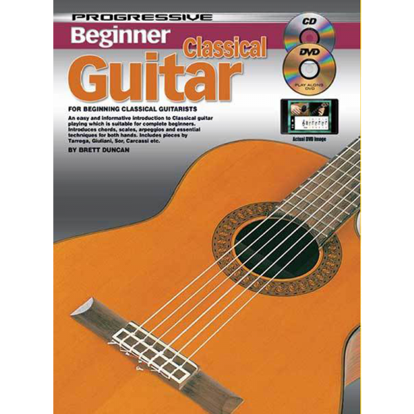 Progressive Beginner Classical Guitar Book/CD/DVD 69201 at Anthony's Music Retail, Music Lesson & Repair NSW