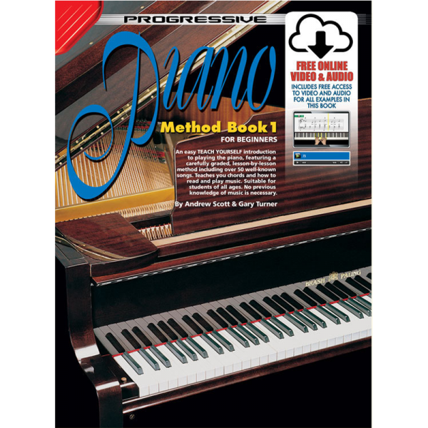 Progressive Piano Method Book 1 Book/Online Video & Audio 72626 at Anthony's Music Retail, Music Lesson & Repair NSW