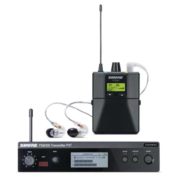 Shure PSM300 Wireless Stereo Personal Monitor System with SE215CL Earphones (J10 Frequency Band (584-608 MHz) at Anthony's Music Retail, Music Lesson & Repair NSW