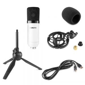Vonyx CM300W USB Studio Microphone White at Anthony's Music Retail, Music Lesson & Repair NSW