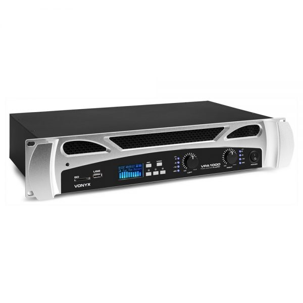 Vonyx VPA1000 PA Amplifier 2x 500W Media Player with Bluetooth at Anthony's Music Retail, Music Lesson & Repair NSW