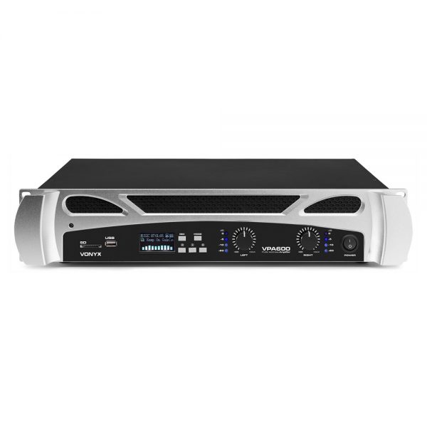 Vonyx VPA600 PA Amplifier 2x 300W Media Player with Bluetooth at Anthony's Music Retail, Music Lesson & Repair NSW
