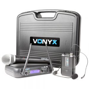 Vonyx WM73C 2-Channel UHF Headset & Handheld Wireless Microphone System at Anthony's Music Retail, Music Lesson & Repair NSW