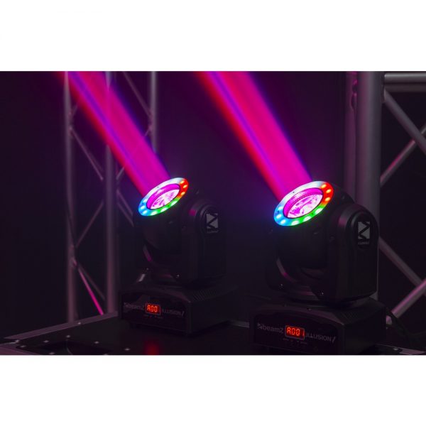 Beamz Illusion 1 Moving Head Light 60W Beam with LED Ring at Anthony's Music Retail, Music Lesson & Repair NSW