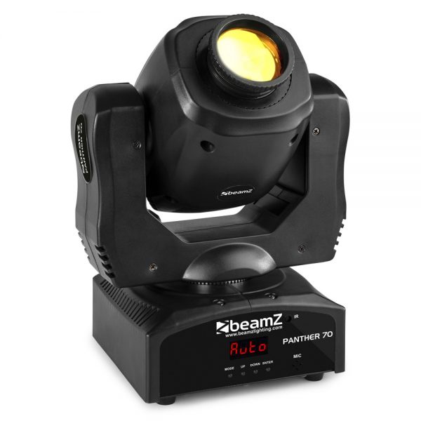 Beamz Panther-70 LED Moving Head Spot Light with IRC Remote at Anthony's Music Retail, Music Lesson & Repair NSW