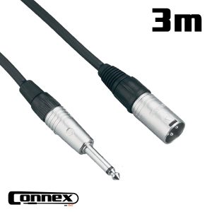 Connex XMJM-3 Unbalanced XLR Male to Jack Male Cable 3m at Anthony's Music Retail, Music Lesson & Repair NSW