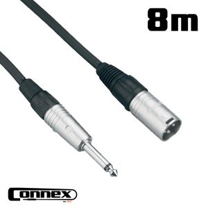 Connex XMJM-8 Unbalanced XLR Male to Jack Male Cable 8m at Anthony's Music Retail, Music Lesson & Repair NSW