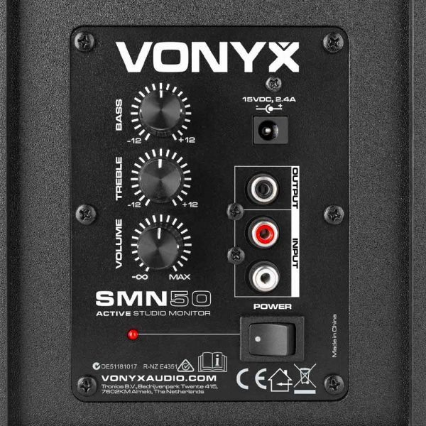 Vonyx SMN50W 5 Inch Studio Monitor Pair White at Anthony's Music Retail, Music Lesson & Repair NSW