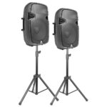 Vonyx PSS302 10″ Portable PA System with Mixer and Stands 300W at Anthony's Music - Retail, Music Lesson and Repair NSW