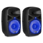Vonyx VPS082A Active Speaker Set 8 Inch LED MP3 Bluetooth at Anthony's Music - Retail, Music Lesson and Repair NSW