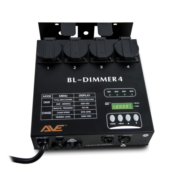 AVE BL-Dimmer4 DMX 4-Way Dimmer Controller  at Anthony's Music - Retail, Music Lesson and Repair NSW