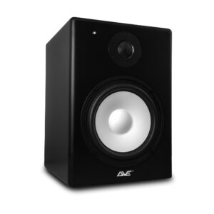 AVE Fusion 8 White Powered 8″ Studio Monitor 250 Watts at Anthony's Music - Retail, Music Lesson and Repair NSW