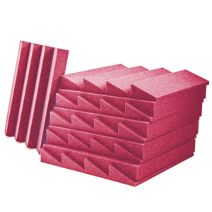 AVE ISOWEDGE-B 40cm x 40cm Acoustic Foam Wedge Panel Burgundy 10 Pack at Anthony's Music - Retail, Music Lesson and Repair NSW