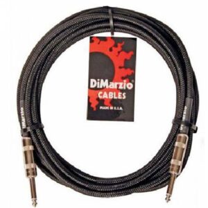 DiMarzio EP1718B 18FT Straight Premium Guitar Cable Braided Black  at Anthony's Music - Retail, Music Lesson and Repair NSW