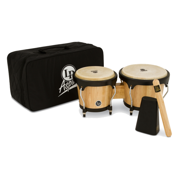 Latin Percussion LP500AW Aspire Bongo Kit Natural at Anthony's Music - Retail, Music Lesson and Repair NSW