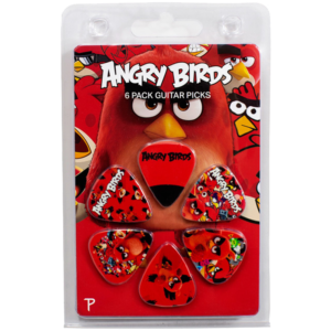 Perris 6-Pack “Angry Birds” Licensed Guitar Picks Pack at Anthony's Music - Retail, Music Lesson and Repair NSW