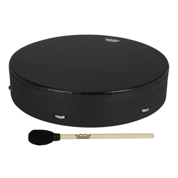 Remo E1-1316-BE 16″ Buffalo Drum Bahia Black at Anthony's Music - Retail, Music Lesson and Repair NSW