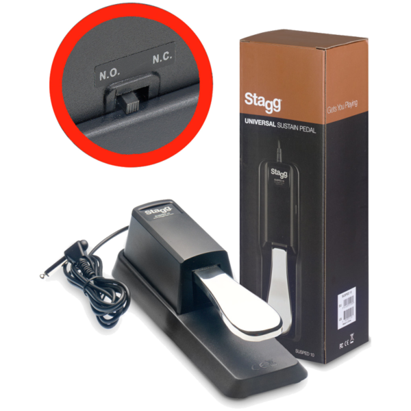 Universal Sustain Pedal For Electronic Piano or Keyboard w/ Polarity Switch  at Anthony's Music - Retail, Music Lesson and Repair NSW