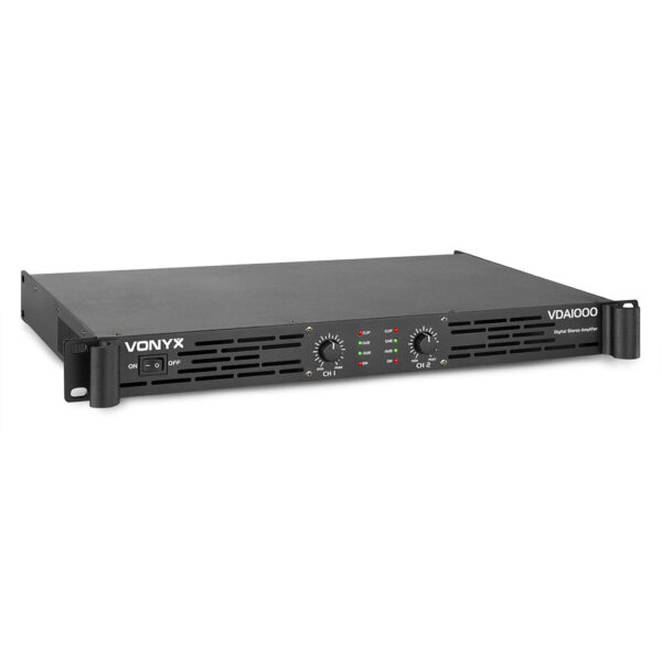 Vonyx VDA1000 2-Channel Power Amplifier 1000 Watts  at Anthony's Music - Retail, Music Lesson and Repair NSW