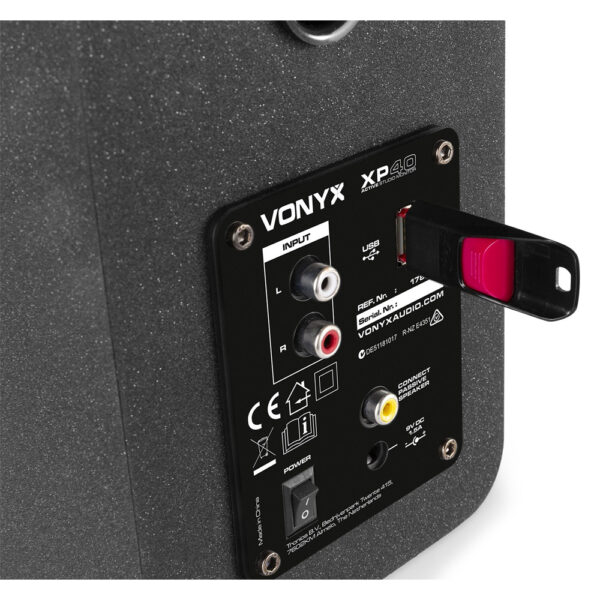 Vonyx XP50 Active Studio Monitor Pair 5 Inch BT USB Speakers at Anthony's Music - Retail, Music Lesson and Repair NSW