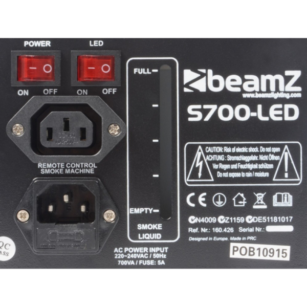 Beamz S700-LED Smoke Machine with LED Flame Effect 700W at Anthony's Music - Retail, Music Lesson and Repair NSW