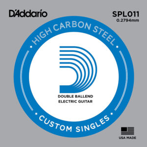 D’Addario SPL011 Plain Steel Guitar Single String, Double Ball End at Anthony's Music - Retail, Music Lesson and Repair NSW