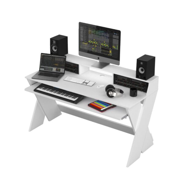 Glorious Sound Desk Pro White Studio Workstation at Anthony's Music - Retail, Music Lesson and Repair NSW