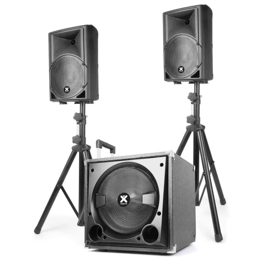 VONYX VX1050BT Kit Diffusori Attivi 2.2 Con Subwoofer E Bluetooth - Impianto Amplificato