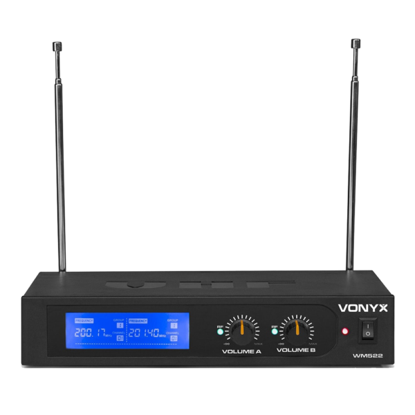 Vonyx WM522 VHF 2 Channel w/ 2 x Handheld Microphone Set Including Case at Anthony's Music - Retail, Music Lesson and Repair NSW