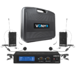 Vonyx WM522B VHF 2 Channel Headset With 2 Bodypacks Including Case at Anthony's Music - Retail, Music Lesson and Repair NSW
