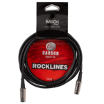 Carson Rocklines RMD10 MIDI Cable w Chrome Connections 3m (10ft) at Anthony's Music - Retail, Music Lesson & Repair NSW 