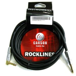 Carson Rocklines ROK10SL Straight to Right Angle Guitar Cable 3m (10ft) at Anthony's Music - Retail, Music Lesson & Repair NSW 