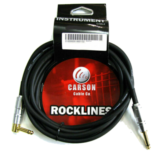 Carson Rocklines ROK10SL Straight to Right Angle Guitar Cable 3m (10ft) at Anthony's Music - Retail, Music Lesson & Repair NSW 