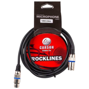 Carson Rocklines ROM10L XLR To XLR Mic Cable 10ft (3m)  at Anthony's Music - Retail, Music Lesson & Repair NSW