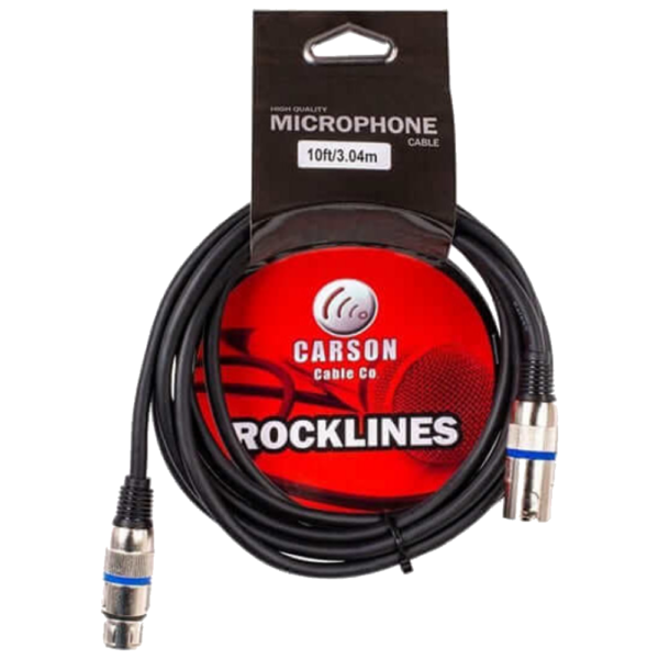 Carson Rocklines ROM10L XLR To XLR Mic Cable 10ft (3m)  at Anthony's Music - Retail, Music Lesson & Repair NSW