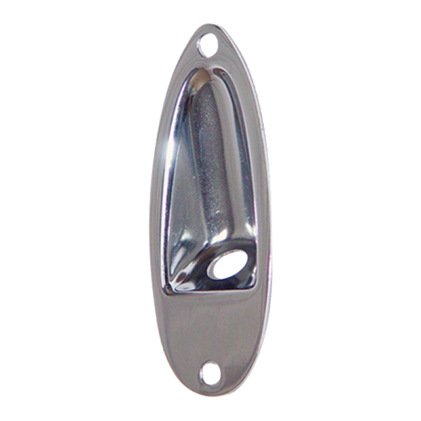 Dr Parts GPK793 Recessed Oval Jack Plate Chrome 81 X 32.5mm at Anthony's Music - Retail, Music Lesson & Repair NSW