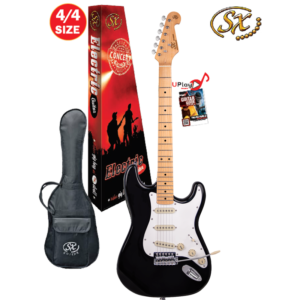 SX VES57B Vintage Series Electric Guitar w/ Bag Black at Anthony's Music - Retail, Music Lesson & Repair NSW