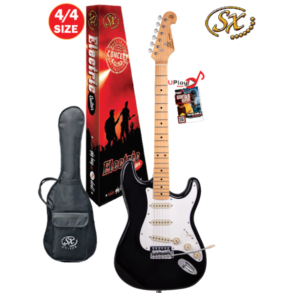SX VES57B Vintage Series Electric Guitar w/ Bag Black at Anthony's Music - Retail, Music Lesson & Repair NSW