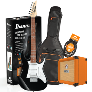 Ibanez RX40BKN Black Electric Guitar Pack With Orange Crush 12 Watt Amp at Anthony's Music - Retail, Music Lesson & Repair NSW 